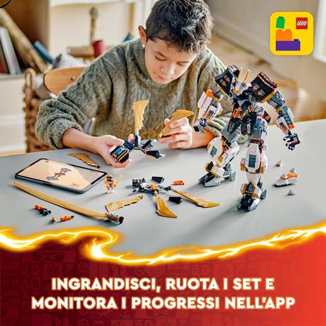 LEGO NINJAGO 71821 Mech Drago Titanio di Cole, Grande Set di Giochi per Bambini 12+ con Spada Giocattolo e 1 Minifigure - 6