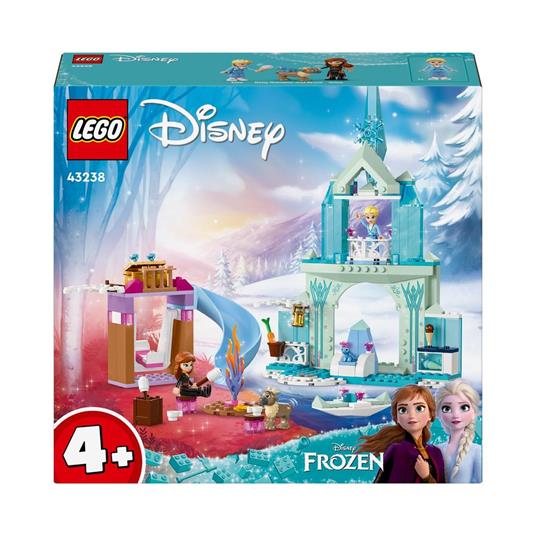 LEGO Disney Princess 43238 Castello di Ghiaccio di Elsa di Frozen Palazzo Giocattolo delle Principesse Giochi per Bambini 4+