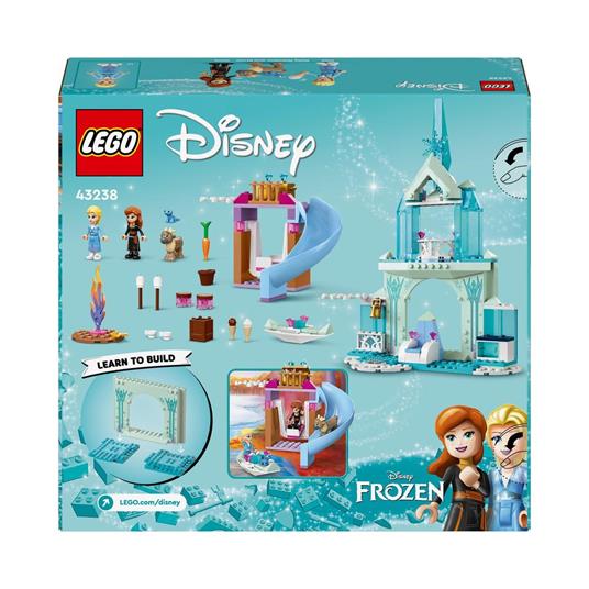 LEGO Disney Princess 43238 Castello di Ghiaccio di Elsa di Frozen Palazzo Giocattolo delle Principesse Giochi per Bambini 4+ - 7
