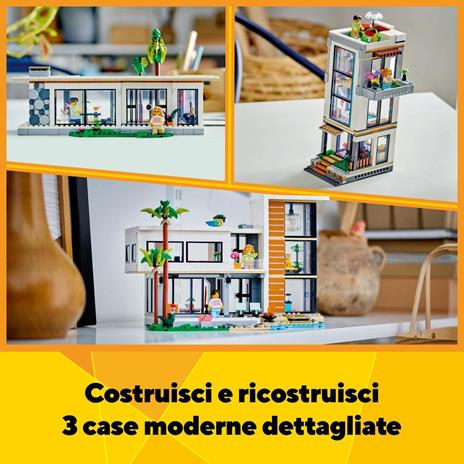 LEGO Creator 3 in 1 31153 Casa Moderna, 3 Modellini di Abitazioni da Costruire, Giochi per Bambini 9+, Idea Regalo Compleanno - 3