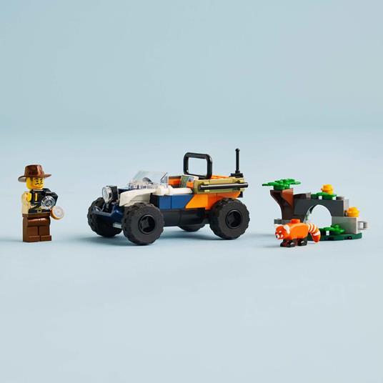 LEGO City 60424 ATV dell'Esploratore della Giungla, Giochi Bambini 6+ Anni, Veicolo Giocattolo con Minifigure e Panda Rosso - 6