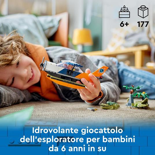 LEGO City 60425 Idrovolante dell’Esploratore della Giungla, Aereo Giocattolo con 2 Minifigure e 3 Animali, Giochi Bambini 6+ - 2