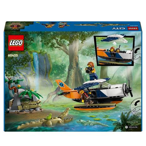 LEGO City 60425 Idrovolante dell’Esploratore della Giungla, Aereo Giocattolo con 2 Minifigure e 3 Animali, Giochi Bambini 6+ - 9