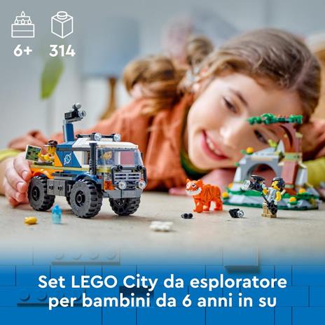 LEGO City 60426 Fuoristrada dell'Esploratore della Giungla, Camion Giocattolo con Minifigure e Tigre, Giochi per Bambini 6+ - 2
