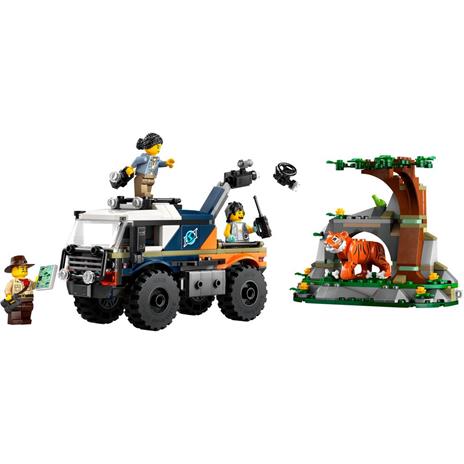 LEGO City 60426 Fuoristrada dell'Esploratore della Giungla, Camion Giocattolo con Minifigure e Tigre, Giochi per Bambini 6+ - 8
