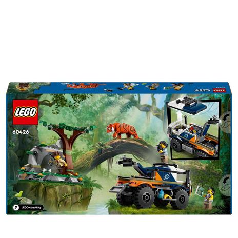 LEGO City 60426 Fuoristrada dell'Esploratore della Giungla, Camion Giocattolo con Minifigure e Tigre, Giochi per Bambini 6+ - 9