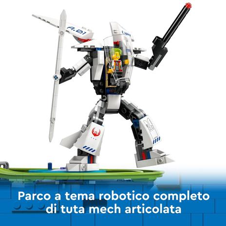 LEGO City 60421 Montagne Russe di Robot World, Parco Giochi per Bambini 8+ Anni da Costruire con Mech Giocattolo Snodabile - 4