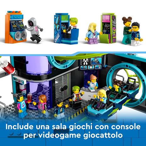 LEGO City 60421 Montagne Russe di Robot World, Parco Giochi per Bambini 8+ Anni da Costruire con Mech Giocattolo Snodabile - 5