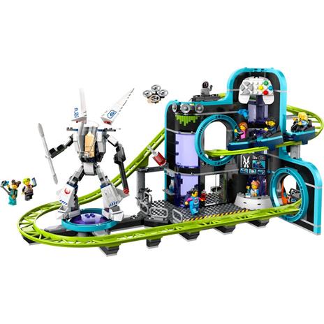 LEGO City 60421 Montagne Russe di Robot World, Parco Giochi per Bambini 8+ Anni da Costruire con Mech Giocattolo Snodabile - 8