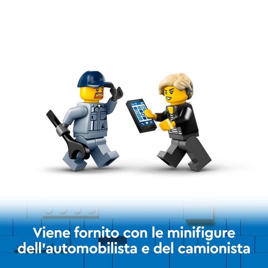 LEGO City 60435 Autogrù e Officina Auto Sportive Giocattolo, Giochi da Meccanico Bambini 4+ con Camion e Macchina da Costruire - 4