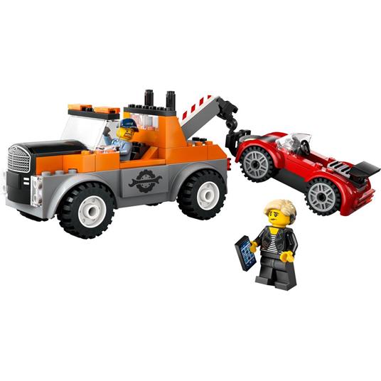 LEGO City 60435 Autogrù e Officina Auto Sportive Giocattolo, Giochi da Meccanico Bambini 4+ con Camion e Macchina da Costruire - 8