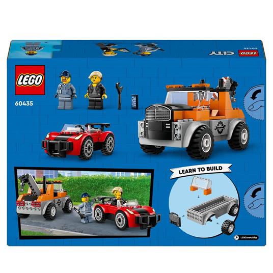 LEGO City 60435 Autogrù e Officina Auto Sportive Giocattolo, Giochi da Meccanico Bambini 4+ con Camion e Macchina da Costruire - 9