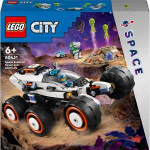 Giocattolo LEGO City 60431 Rover Esploratore Spaziale e Vita Aliena Giochi per Bambini 6+ con 2 Minifigure di Astronauti Robot 2 Alieni LEGO