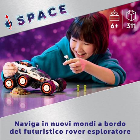 LEGO City 60431 Rover Esploratore Spaziale e Vita Aliena Giochi per Bambini 6+ con 2 Minifigure di Astronauti Robot 2 Alieni - 2