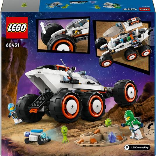 LEGO City 60431 Rover Esploratore Spaziale e Vita Aliena Giochi per Bambini 6+ con 2 Minifigure di Astronauti Robot 2 Alieni - 8