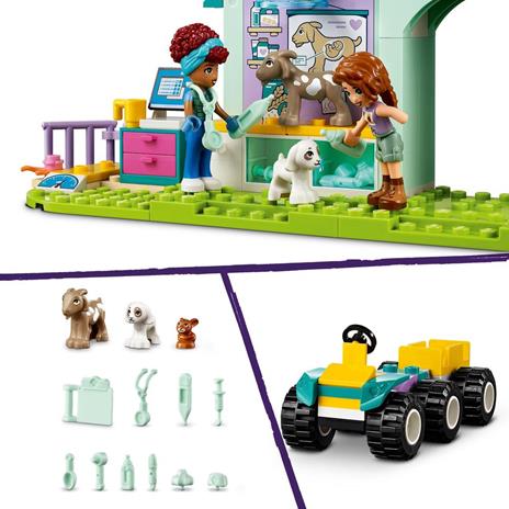 LEGO Friends 42632 La Clinica Veterinaria degli Animali della Fattoria Giochi Bambini 4+ con Personaggi e Trattore Giocattolo - 4