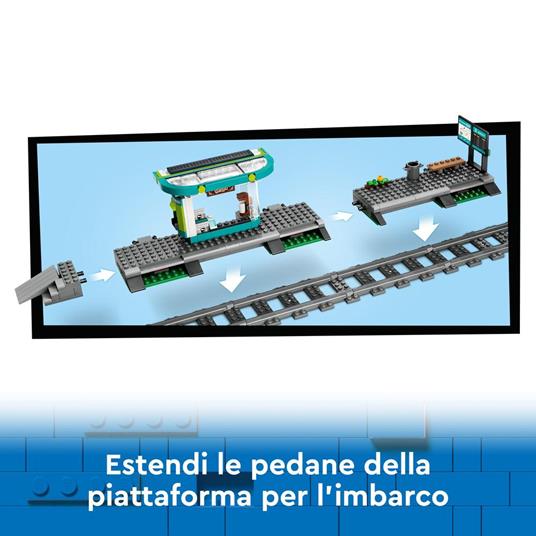 LEGO City 60423 Tram e Fermata del Tram, Treno Giocattolo da Costruire con Stazione e Vagoni Ferroviari, Giochi per Bambini 7+ - 5