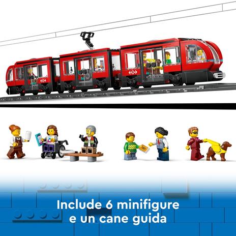 LEGO City 60423 Tram e Fermata del Tram, Treno Giocattolo da Costruire con Stazione e Vagoni Ferroviari, Giochi per Bambini 7+ - 6