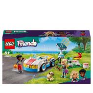 LEGO Friends 42609 Auto Elettrica e Caricabatterie, Giochi per Bambini di 6+ Anni con Macchina Giocattolo e 2 Mini Bamboline