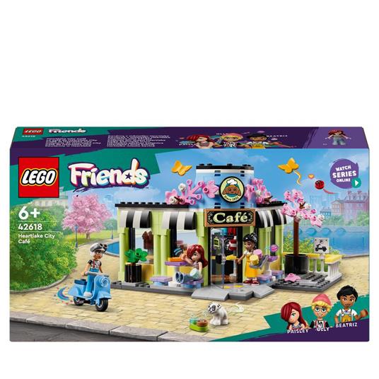 LEGO Friends 42618 Caffè di Heartlake City, Giochi Didattici per Bambini 6+, Negozio Giocattolo con 3 Mini Bamboline e Cane - 2
