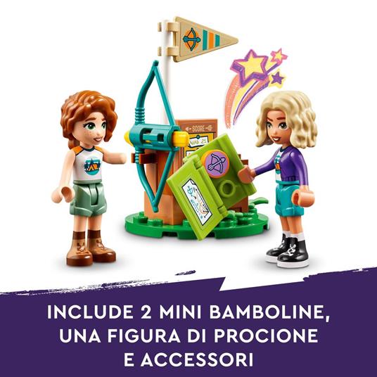 LEGO Friends 42622 Tiro con l'Arco al Campo Avventure, Giochi Sportivi per Bambini 6+ con Frecce Giocattolo e 2 Mini Bamboline - 4