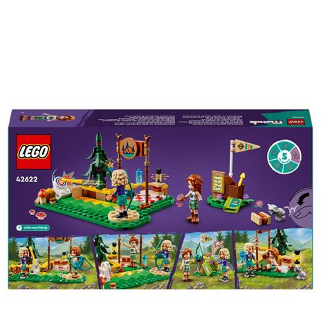 LEGO Friends 42622 Tiro con l'Arco al Campo Avventure, Giochi Sportivi per Bambini 6+ con Frecce Giocattolo e 2 Mini Bamboline - 10