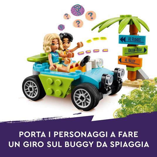 LEGO Friends 42625 Bancarella dei Frullati sulla Spiaggia, Giochi per Bambini 6+ con 2 Mini Bamboline, Buggy e Cibo Giocattolo - 5