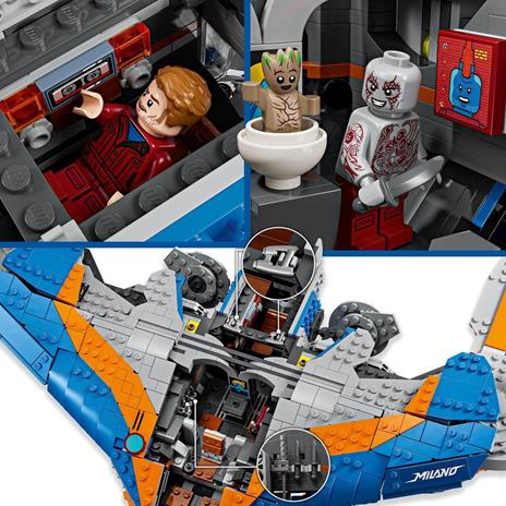 LEGO Marvel 76286 Guardiani della Galassia: Milano, Astronave Giocattolo con 4 Supereroi, Regalo per Bambini 12+ da Collezione - 5