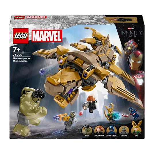 LEGO Marvel 76290 Avengers vs. Leviathan, Figura Giocattolo Costruibile con Minifigure di Supereroi, Giochi per Bambini 7+