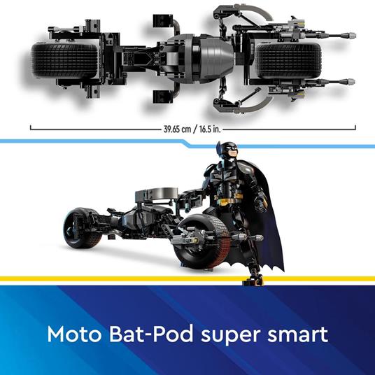LEGO DC 76273 Il Personaggio Costruibile di Batman con Bat-Pod, Moto e Action Figure Supereroe Giocattolo, Regalo per Bambini - 4