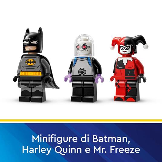 LEGO DC 76274 Batman con Batmobile vs. Harley Quinn e Mr. Freeze, Macchina Giocattolo del Supereroe, Gioco per Bambini 8+ - 6