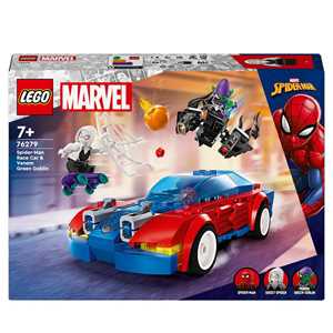 Giocattolo LEGO Marvel 76279 Auto da Corsa di Spider-Man e Venom Goblin, Gioco per Bambini di 7+ Anni, Veicoli Giocattolo dei Supereroi LEGO