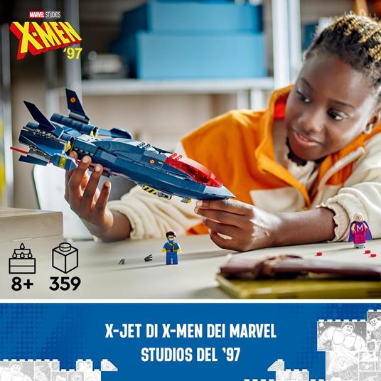 LEGO Marvel 76281 X-Jet di X-Men, Aereo Giocattolo per Bambini di