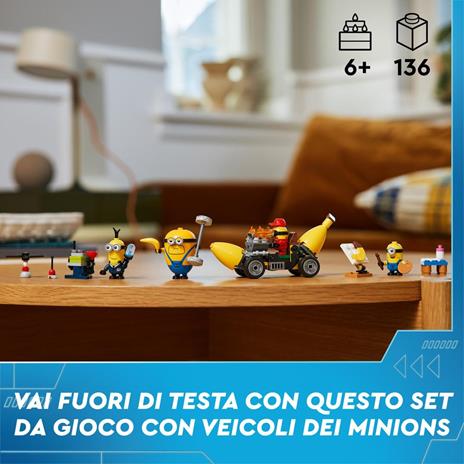 LEGO Cattivissimo Me 75580 I Minions e l’Auto Banana, Macchina Giocattolo da Costruire, Giochi per Bambini 6+, Idea Regalo - 2