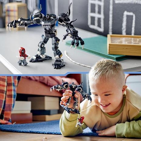 LEGO Marvel 76276 Mech di Venom vs. Miles Morales, Giocattolo Action Figure per Bambini 6+ Anni con Minifigure di Spider-Man - 2