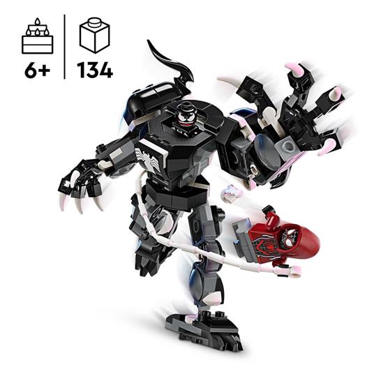 LEGO Marvel 76276 Mech di Venom vs. Miles Morales, Giocattolo Action Figure per Bambini 6+ Anni con Minifigure di Spider-Man - 3