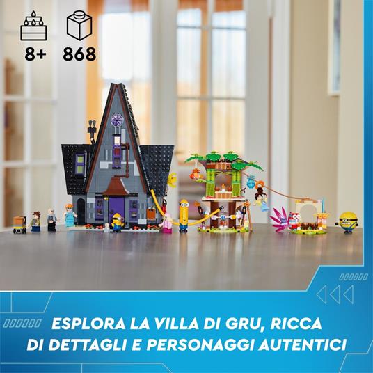 LEGO Cattivissimo Me 75583 I Minions e la Villa della Famiglia di Gru con 2 Case Giocattolo da Costruire per Bambini 8+ - 2