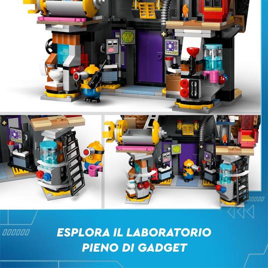 LEGO Cattivissimo Me 75583 I Minions e la Villa della Famiglia di Gru con 2 Case Giocattolo da Costruire per Bambini 8+ - 4