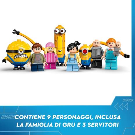 LEGO Cattivissimo Me 75583 I Minions e la Villa della Famiglia di Gru con 2 Case Giocattolo da Costruire per Bambini 8+ - 6