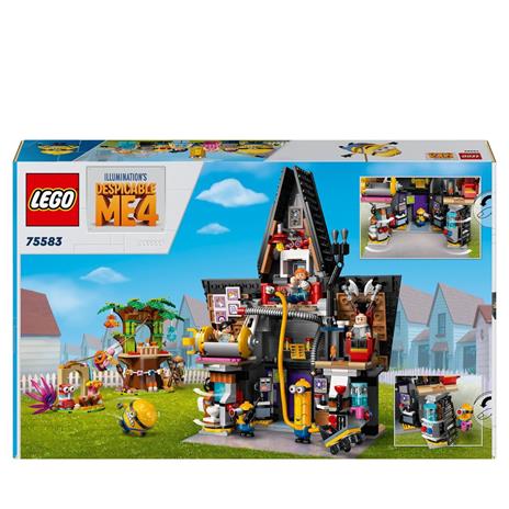 LEGO Cattivissimo Me 75583 I Minions e la Villa della Famiglia di Gru con 2 Case Giocattolo da Costruire per Bambini 8+ - 9