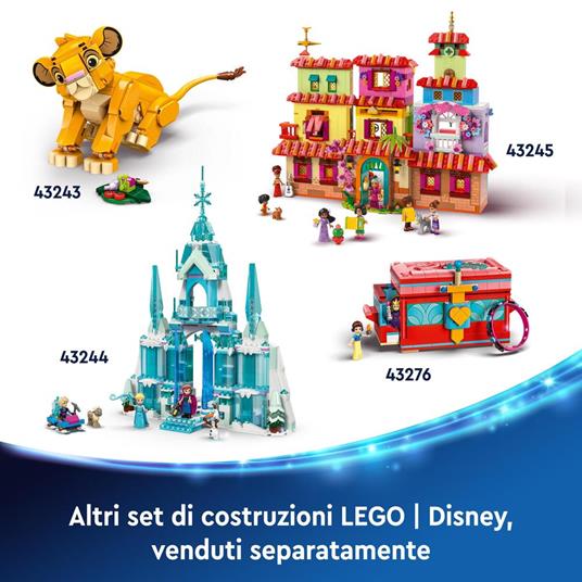 LEGO Disney 43240 Malefica Drago, Parte del Castello Giocattolo da Costruire con Torri e 2 Mini Bamboline, Giochi Bambini 7+ - 8