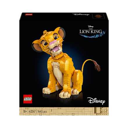 Giocattolo LEGO | Disney 43247 Giovane Simba, Re Leone, Modellino da Costruire Snodabile per Adulti da Collezione, Idea Regalo Lui o Lei LEGO