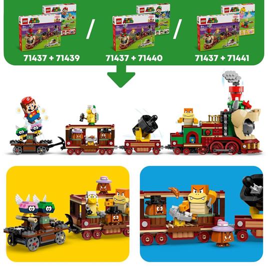 LEGO Super Mario 71437 Bowser Express, Treno Giocattolo da Costruire con 6 Personaggi Nintendo, Giochi Bambini 9+ da Collezione - 4