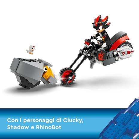 LEGO Sonic the Hedgehog 76995 La Fuga di Shadow the Hedgehog con Moto Giocattolo per Bambini 8+ Anni, Personaggi Videogiochi - 6