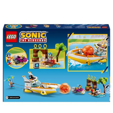 LEGO Sonic the Hedgehog 76997 L’Aeroscafo delle Avventure di Tails, Barca Giocattolo con 4 Personaggi, Giochi per Bambini 8+ - 8