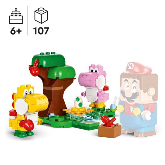 LEGO Super Mario 71428 Pack di Espansione Yoshi nella Foresta Fuovolosa, Giochi per Bambini di 6+ con 2 Personaggi Giocattolo - 3