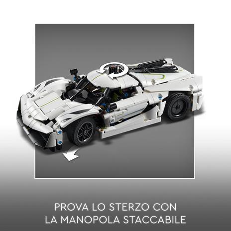 LEGO Technic 42184 Hypercar Koenigsegg Jesko Absolut Bianca, Macchina Giocattolo da Costruire, Modellino di Auto Bambini 10+ - 4