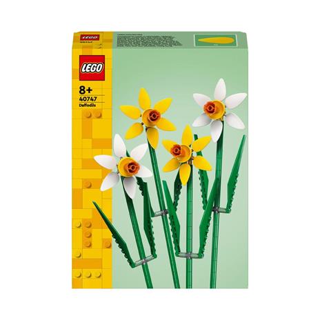 LEGO Creator 40747 Narcisi, Fiori Finti per Bambini 8+, Bouquet Regalo di San Valentino, per Lei o Lui, per Ragazza o Ragazzo