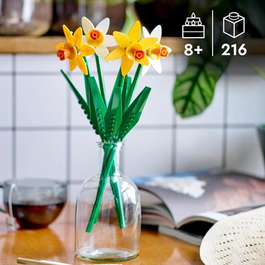 LEGO Creator 40747 Narcisi, Fiori Finti per Bambini 8+, Bouquet