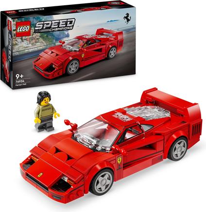 LEGO Speed Champions 76934 Supercar Ferrari F40, Modellino di Auto Sportiva, Macchina Giocattolo da Collezione per Bambini 9+